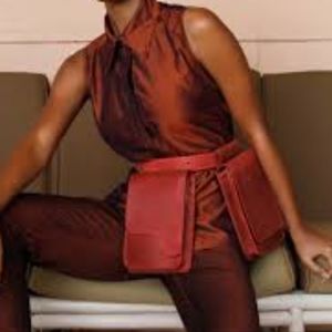 Ashya Cedar Valley Belt Bag in Red Unisex